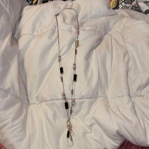 Elegant Silver and Black Necklace